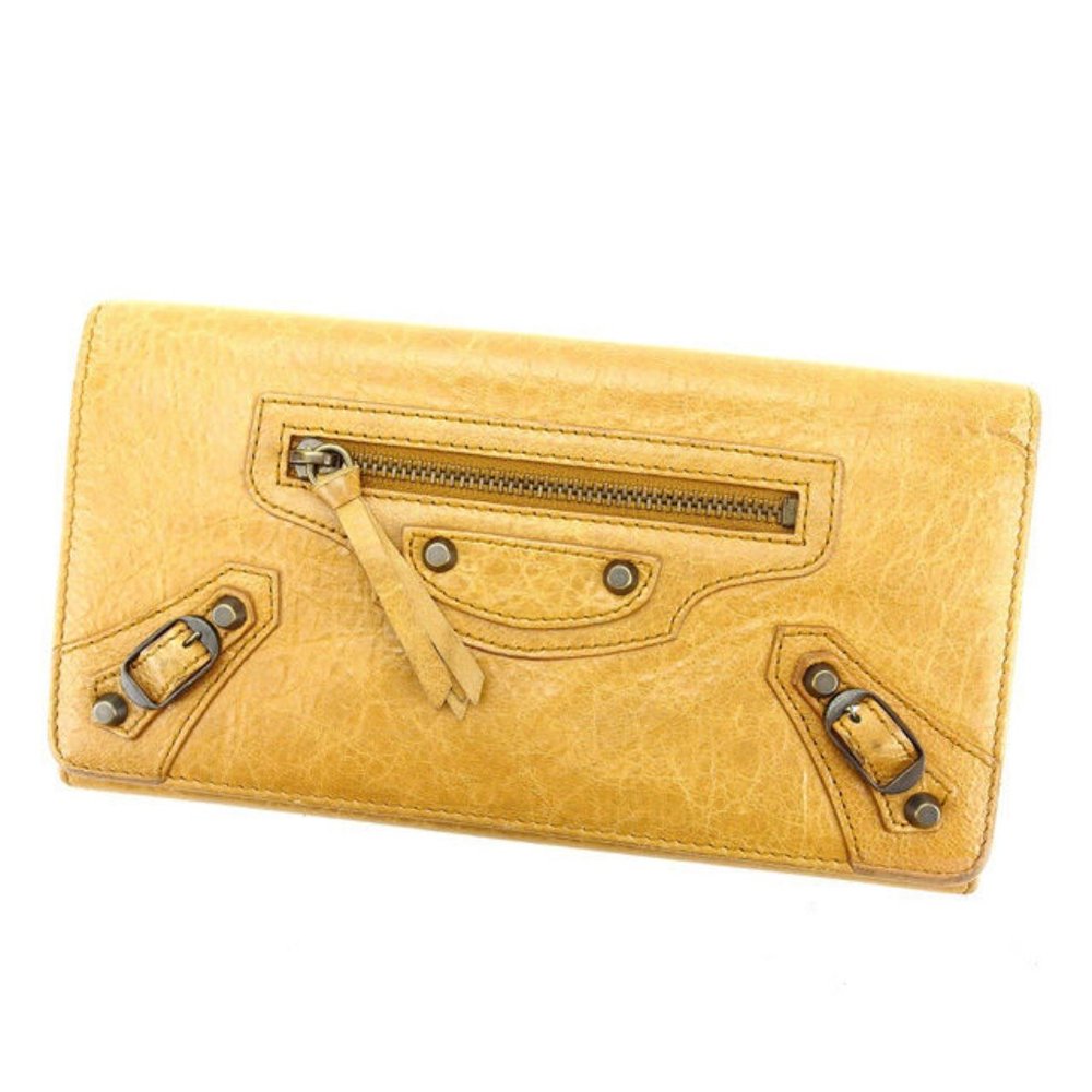 Balenciaga Wallet Purse Long Wallet Beige Woman Authentic Used Y4601 - Picture 6 of 6